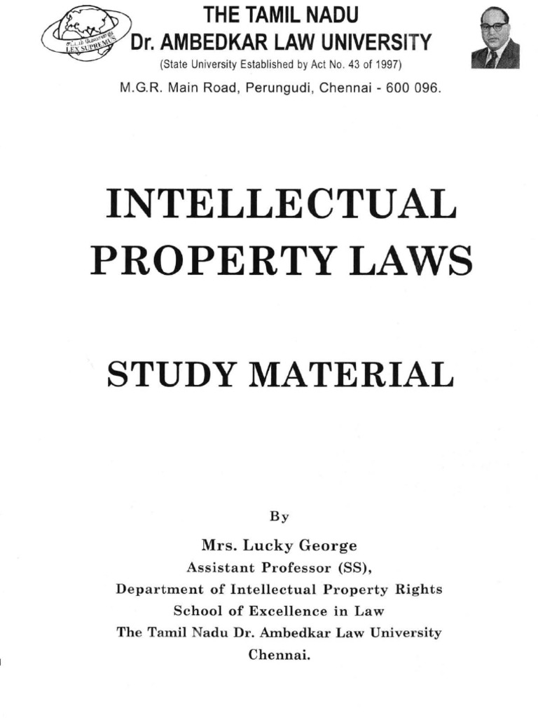 TNDALU - Intellectual Property Law | PDF