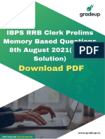 Ibps RRB Clerk Prelims 2021 Memory Based Questions 59