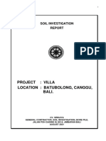 Soil Investigation Report for Villa Project