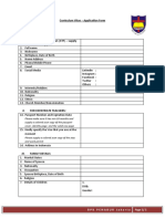 Curriculum Vitae - Application Form