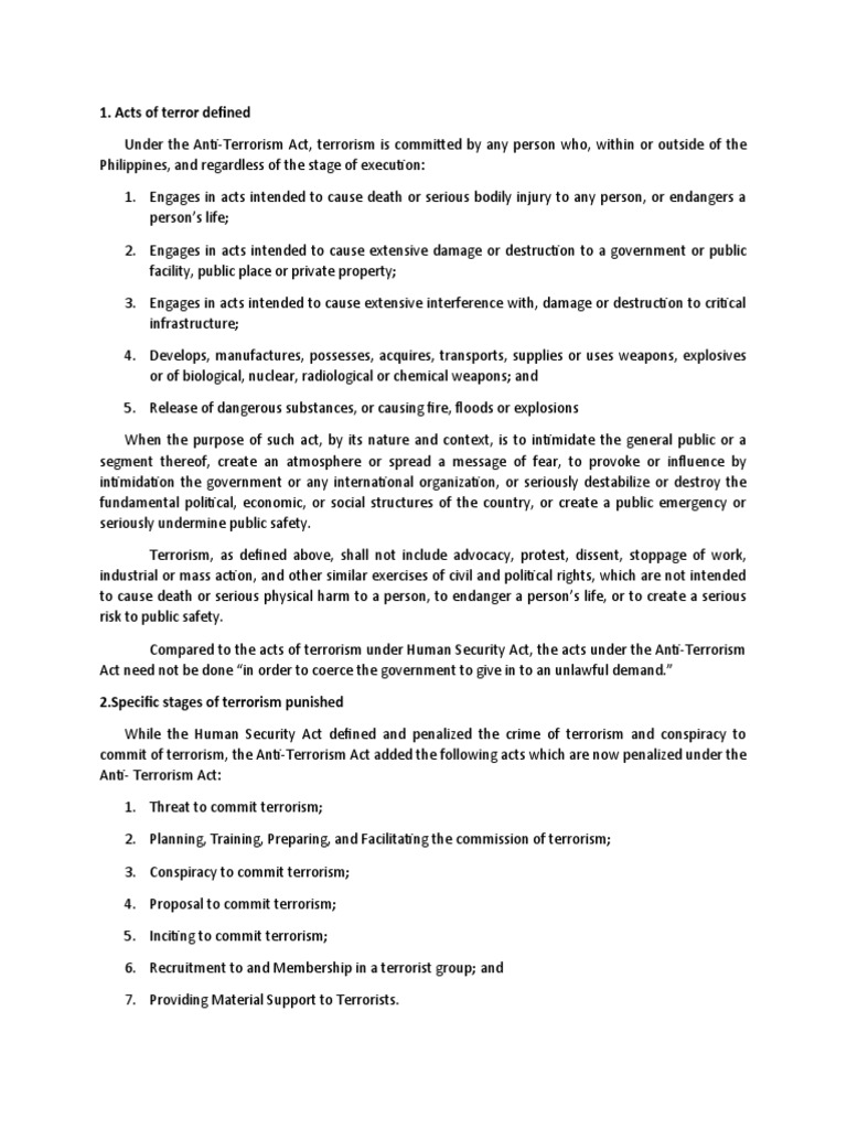 Anti-Terrorism Act of 2020 | PDF | Arrest | Detention (Imprisonment)