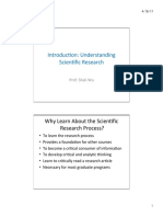 Lec 1 - Understanding Scientific Research PDF