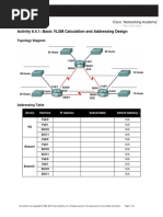 Activity 6.4.1 - Basic VLSM Calculation and Addressing Design