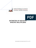 Estimates Industry Specific Multipliers