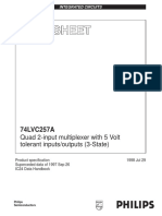 74LVC257A: Quad 2-Input Multiplexer With 5 Volt Tolerant Inputs/outputs (3-State)