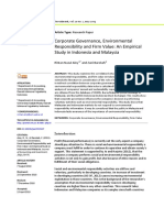 Corporate Governance, Environmental Responsibility and Firm Value: An Empirical Study in Indonesia and Malaysia