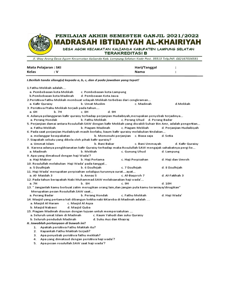 Soal Ski Pdf