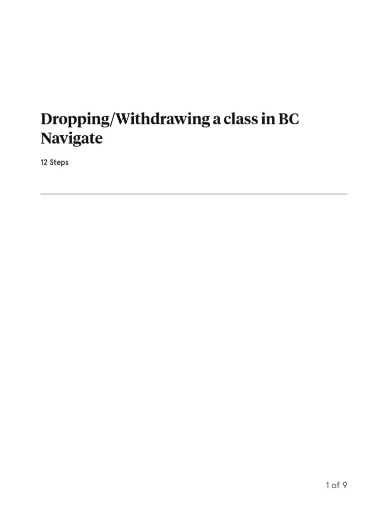 dropping withdrawing a class in bc navigate 1 PDF
