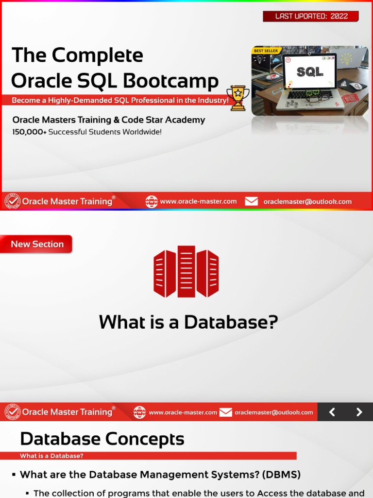 The complete oracle sql bootcamp student guide 2022 pdf