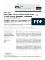 Revealing The Benefits of Entropy Weights Method For Multi-Objective Optimization in Machining Operations: A Critical Review