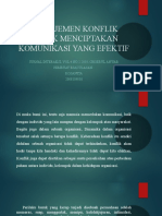 Manajemen Konflik Untuk Menciptakan Komunikasi Yang Efektif