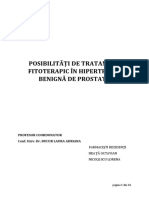 Posibilitati de Tratament Fitoterapic in Hipertrofia Benigna de Prostata