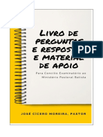 Livro Concílio Pastoral Batista Perguntas e Respostas e Material de Apoio