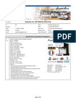 Quotation No. MR-HORECA-62642-R1A: Specification & Description of Quotation