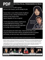 Flyer - Support Political Prisoners in Iran