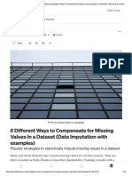 6 Different Ways To Compensate For Missing Values in A Dataset (Data Imputation With Examples) - by Will Badr - Towards Data Science