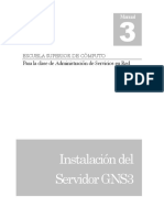 Instalación Del Servidor GNS3: para La Clase de Administración de Servicios en Red
