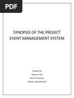 Synopsis On The Project Event Management System