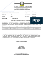 POWIBA NOTICE CORPORATE TAX Assessment