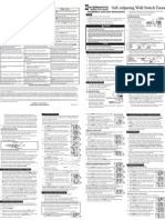 Self-Adjusting Wall Switch Timer: Installation and User Instructions Troubleshooting Guide