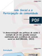 Controle Social e A Participação Da Comunidade: Professora Natale Souza