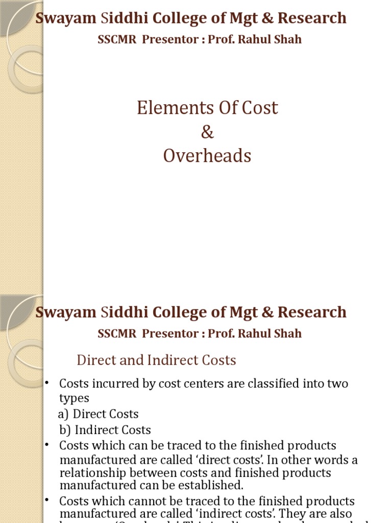 Understanding Cost Classification, Overhead Allocation, and Cost Flow