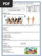 Avaliação de Artes 4º Ano - 2º Bimestre | PDF