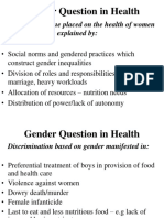 Gender Issues in Health
