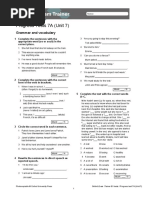 OET B1 Progress Test Unit 7 A + B