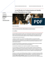 Curso de Difusão Do Conhecimento em Gestão Pública e Resistência Ao Golpe