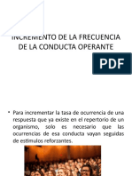 Incremento de La Frecuencia de Conducta Operante