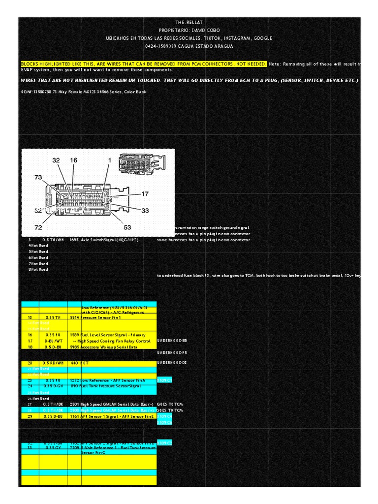 Pinout Silverado 2008 PDF Electrical Connector Relay