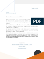 Carta Recomendación Laboral