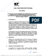 Criterio Tributario Institucional No. 3-2019: Adiodstramni