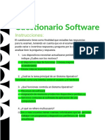 Cuestionario Software: Instrucciones