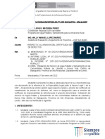 INFORME N° 001-2022 - SOBRE EMISION DE CERTIFICADO DE RESPONSABILIDAD DE DEFECTOS DE LIBERTAD Y NUEVA VIDA - BALSAPUERTO
