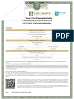 Certificado Primaria Plan Guadalupe