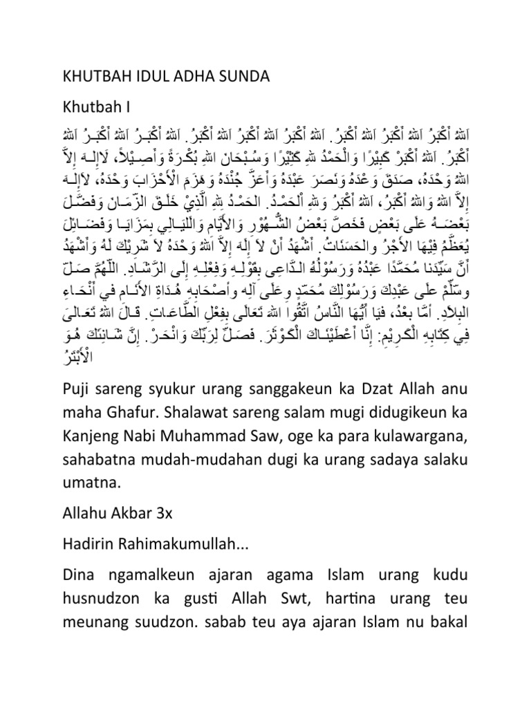 Khutbah Idul Adha Sunda PDF