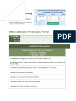 Onboarding Feedback Form: Orientation Evaluation