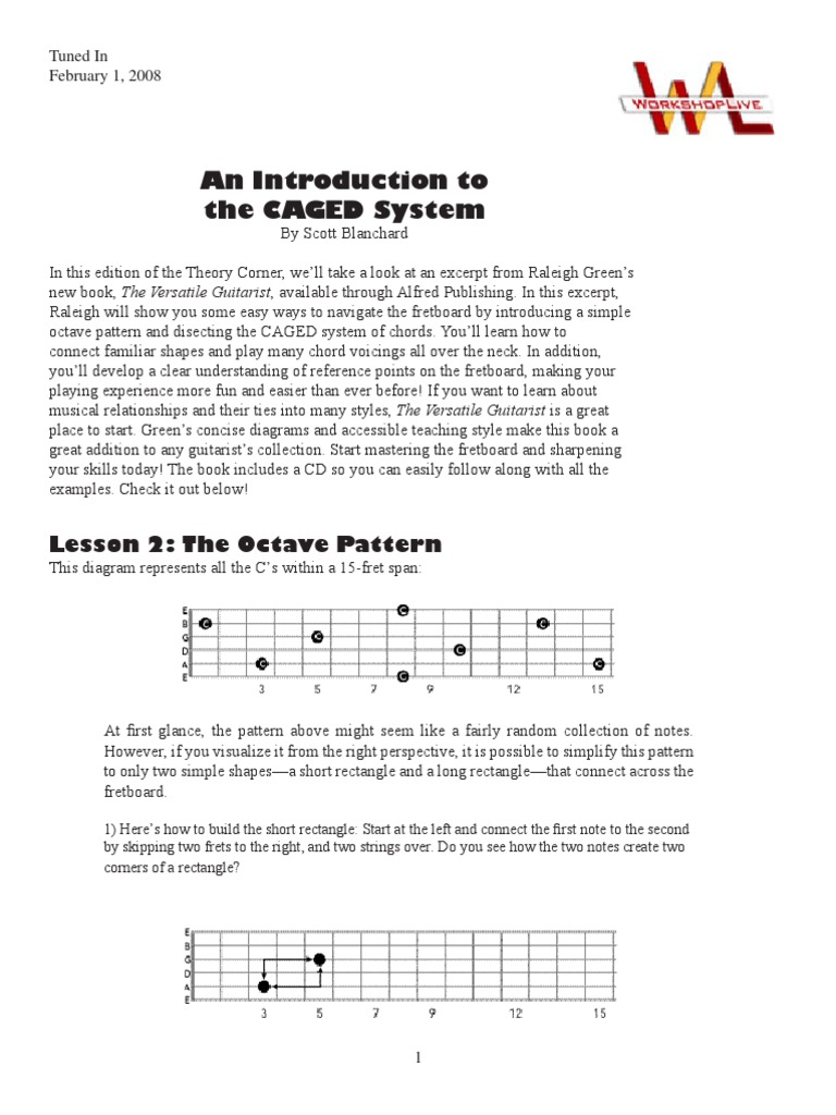 Caged Introd PDF Music Theory Elements Of Music