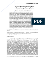 Bioresources: Utilization of Cellulose Micro/Nanofibrils As Paper Additive For The Manufacturing of Security Paper