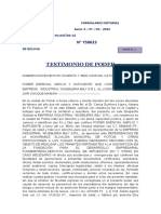 Testimonio de Poder de La Empresa