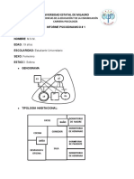 Informe psicodinámico de estudiante universitaria con problemas familiares