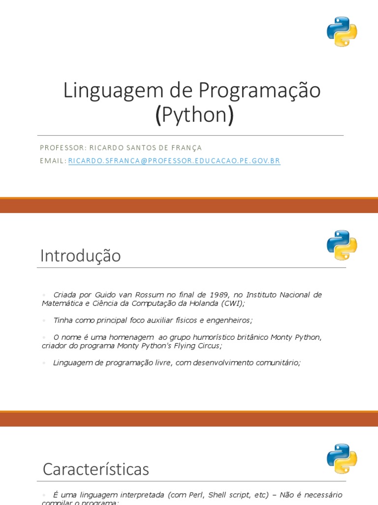 Linguagem de Programacao Python - Ricardo | PDF | Python (linguagem de ...