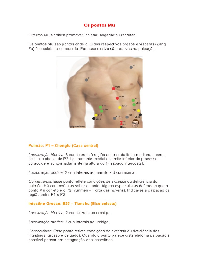 Os Pontos Mu | PDF | Rim | Especialidades médicas