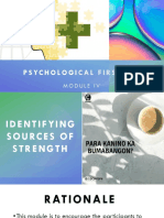 Psychological First Aid Module IV Identifying The Sources of Strength