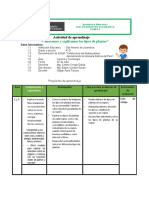 Sesion de Ciencia y Tecnología 4 Grado 7 de Julio