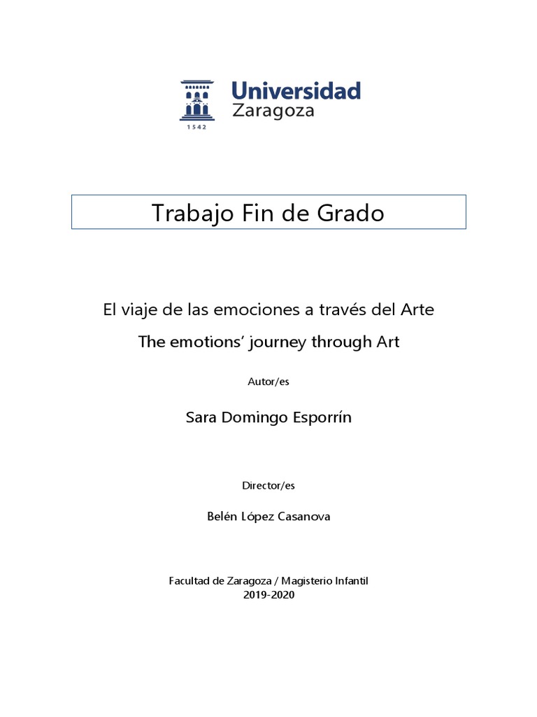 El Viaje de Las Emociones A Través Del Arte | PDF | Las emociones ...