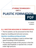 Manufacturing Technology-I: Plastic Formation