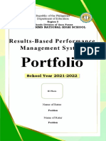 Results-Based Performance Management System: Portfolio